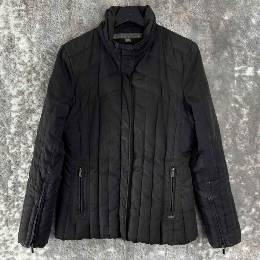 Kenneth Cole Size M Duck Down Waterfowl Outdoor Jacket Black‎ Long Sleeve Zip